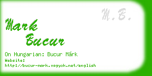mark bucur business card